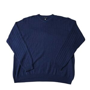 Size XL - Men's Versace Jeans Couture Merino Wool Navy Blue Crewneck Sweater